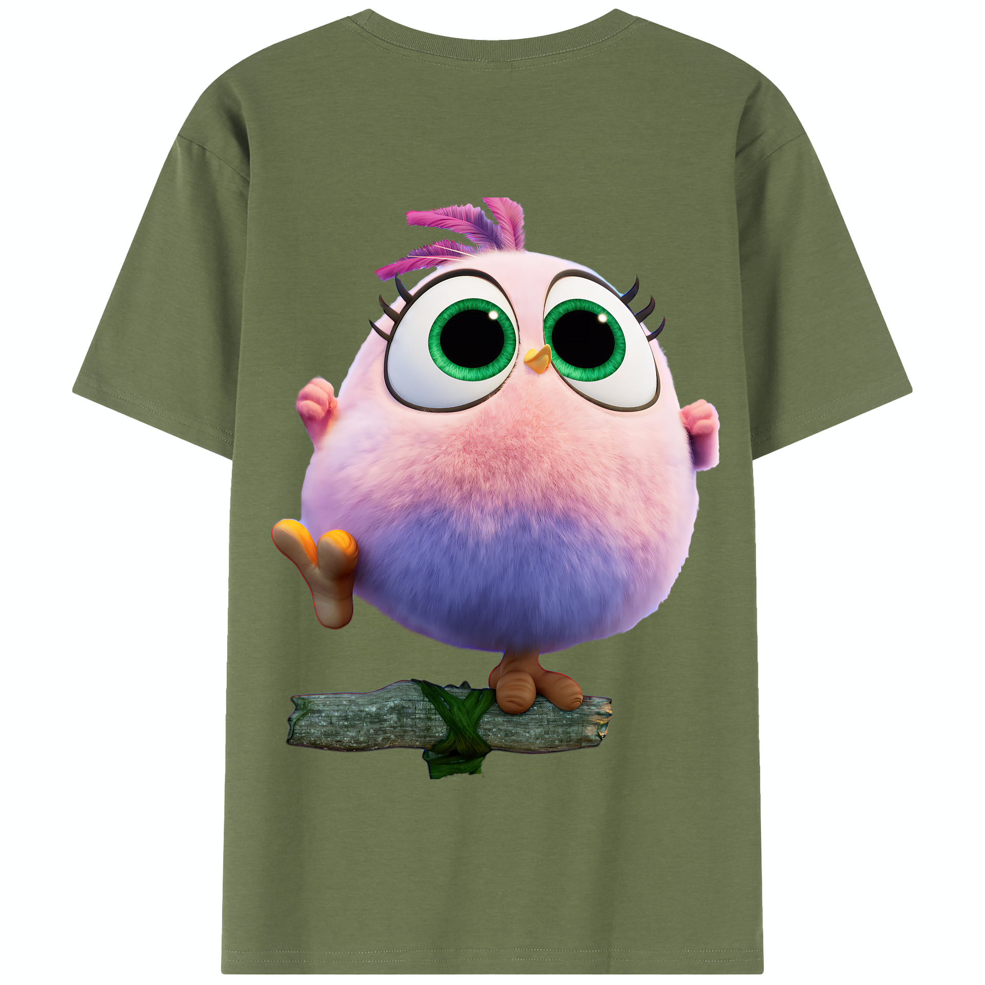 （画像用） Angry Birds アングリーバード 綿100％半袖Tシャツ（背面プリント）